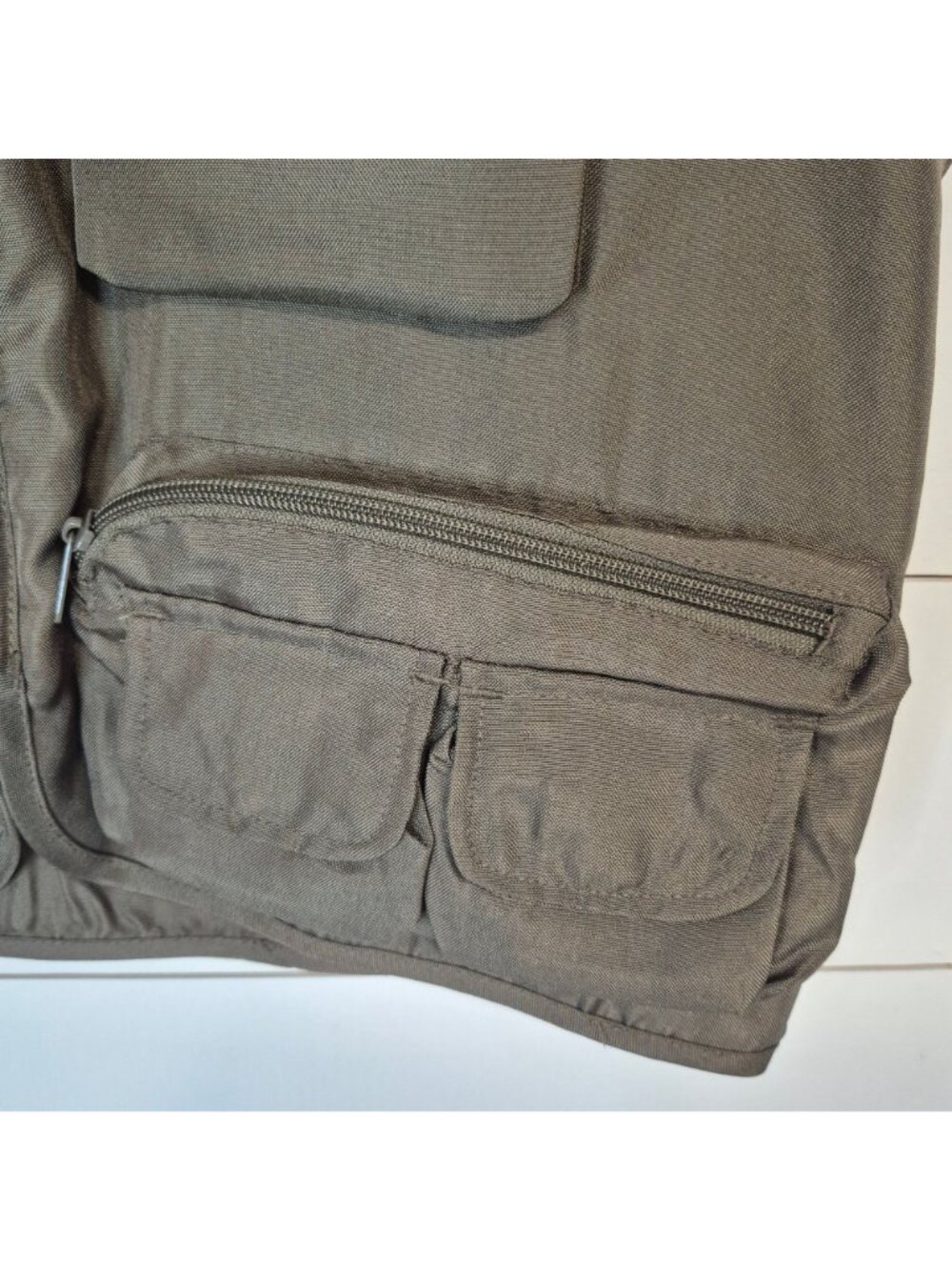 Master Sportsman Mens Outdoor Fishing Vest Size L With Multiple Pockets & Zipper - Picture 2 of 9